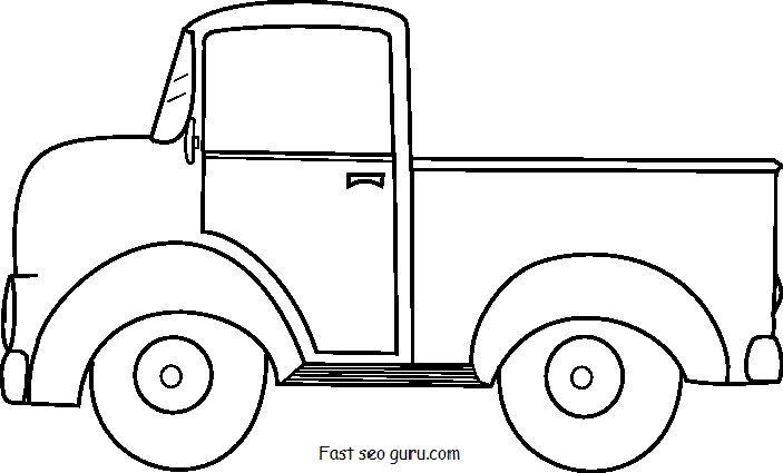 Printable old ford pickup coloring pages